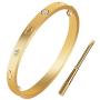 XYZONE Love Bracelet Titanium Stainless Steel Bangle Screw Bracelet with Screwdriver-Screw Bracelets for Valentines Wedding Couples Bracelets Girls Adults Girlfriend Birthday Gifts