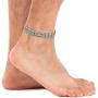 MagnetRX® Ultra Strength Magnetic Anklet for Men - Arthritis Ankle Pain Relief Magnetic Therapy Anklets - Mens Titanium Ankle Bracelets (Silver)