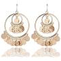 YANCHUN Gypsy Chandelier Coin Dangle Earrings Vintage Disc Ethnic Drop Earring for Women