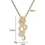 Moca Jewelry Hip Hop Iced Out Cobra Pendent 18K Gold Plated Chain Necklace for Men Women Moca Jewelry Hip Hop Iced Out Cobra Pendent 18K Gold Plated Chain Necklace for Men Women