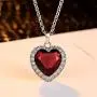 Almusen Love Heart Pendant Necklace for Women Cubic Zirconia Jewelry for Women Valentines Day Jewelry Gifts Womens Party/Anniversary/Birthday Gifts