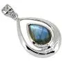 YoTreasure 1.49'' Labradorite Solid 925 Sterling Silver Chain Pendant Jewelry YoTreasure 1.49'' Labradorite Solid 925 Sterling Silver Chain Pendant Jewelry