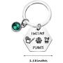 KUIYAI Funny Gardening Keychain I Wet My Plants with Green Birthstone Charm Keyring Plant Lover Gift Florist Jewelry