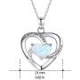 I Love You to The Moon and Back Necklace Opal Moon and Star Heart Necklace Mother Gift Mother Necklace Girlfriend Jewelry