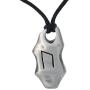 Norse Nordic Vikng Jewelry Uruz U Strength Creativity & Wealth Element Earth Elder Futhark Rune Runic Protection Amulet Silver Pewter Mens Pendant Necklace Charm for men W adjustable Cord