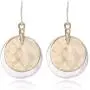 Vintage Double Layered Two Tone Dangle Drop Basic Small Earrings for Women Vintage Double Layered Two Tone Dangle Drop Basic Small Earrings for Women
