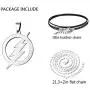Stainless Steel Superhero Lightning Round Flash Pendant Necklace Leather Chain Stainless Steel Superhero Lightning Round Flash Pendant Necklace Leather Chain