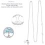 Sterling Silver Tree of Life Necklace March April Birthstone Aquamarine Simulated Diamond Necklace Wife Mom Birthday Gifts Emerald Peridot Garnet Simulated Diamond Amethyst Jewelry for Her