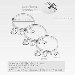 G-Ahora Big Sis Middle Sis Little Sis Bracelet Sister Necklaces Sister Jewelry Set of 3 Sister Jewelry for Women Girls Bestie Jewelry