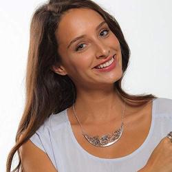 Paz Creations .925 Sterling Silver Floral Necklace, Made in Israel
