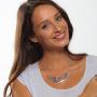 Paz Creations .925 Sterling Silver Floral Necklace, Made in Israel