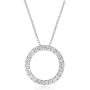 La Joya 1/6-1/2 Carat Total Weight (ctw) Lab Grown Diamond Circle of Love Necklace Collection - White Rhodium Plated .925 Sterling Silver With Adjustable Chain - GH Color SI Clarity