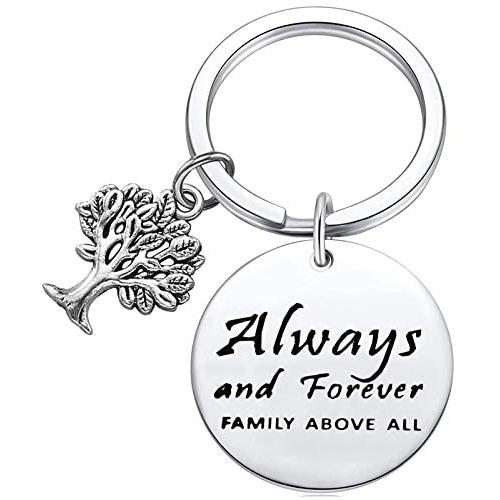 TongXin The Vampire Diaries Fans Gift The Originals TV Shows Inspired Gift Always and Forever Family Above All Keychain Family Tree Jewelry