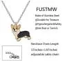 FUSTMW Dog Lovers Necklace Gifts Dachshund Corgi Chihuahua Necklace Dog Owners Jewelry Pet Lovers Gifts
