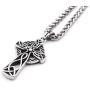 Gungneer Celtic Cross Necklace Knot Pendant Stainless Steel Charm Chain Religious Infinity Jewelry Gift Men Women
