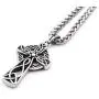 Gungneer Celtic Cross Necklace Knot Pendant Stainless Steel Charm Chain Religious Infinity Jewelry Gift Men Women