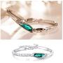 ISAACSONG.DESIGN Women’s Silver Plated Rhinestone Teardrop Necklace, Earring, Bracelet Bridal Jewelry Set for Wedding