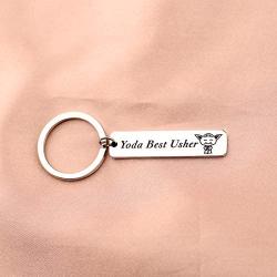 SEIRAA Usher Gift Best Usher Keychain Thank You Gift for Best Men Wedding Jewelry