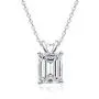 AINUOSHI 18K Gold Plated Sterling Silver 2.50 Carats Cubic Zirconia Emerald Shape Solitaire Pendant Necklace, 18'' AINUOSHI 18K Gold Plated Sterling Silver 2.50 Carats Cubic Zirconia Emerald Shape Solitaire Pendant Necklace, 18''