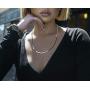 Savlano 925 Sterling Silver 2.5mm Herringbone Flat Snake Magic Chain Necklace for Men & Women - Made in Italy
