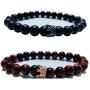 LIDU Love Bracelet King and Queen Teir Friendship 8mm Beads Bracelet