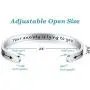 AryaHozel Inspirational Bracelet for Women Motivational Cuff Bangle Engraved Mantra Quote Stainless Steel Jewelry Personalized Gifts for Her Teen Girls Friendship Bracelet Birthday Graduation Presents