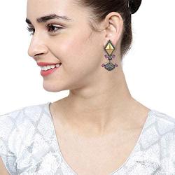 Aheli Intricate Crafted Indian Oxidized Dual Tone Dangle Earrings Ethnic Bollywood Party Tribal Fashion Jewelry for Women