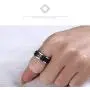 Bible Verse Christian Lords Prayer Ring for Men, Religious Cross Ring, Spinner Ring, Amulet Ring, Stainless Steel Ring, Baptism Christian Jewelry Gift for Men Boys