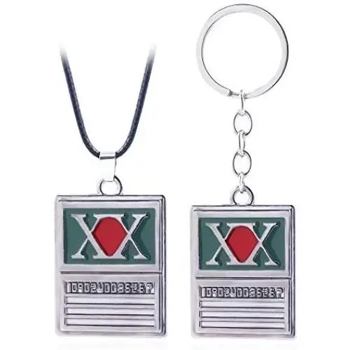 haress lfslk 2PC Hunter X Hunter Keyring Necklace GON Freecss License Phantom Troupe Spider Logo Pendant Keychain Necklace haress lfslk 2PC Hunter X Hunter Keyring Necklace GON Freecss License Phantom Troupe Spider Logo Pendant Keychain Necklace