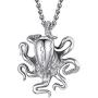 PROSTEEL Stainless Steel Shark/Octopus/Wolf Tooth/Tiger Necklace for Men Boys Women, Black/Gold/Silver Tone, Punk Rock Necklace, 22inch-24inch Adjustable, Come Gift Box
