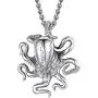 PROSTEEL Stainless Steel Shark/Octopus/Wolf Tooth/Tiger Necklace for Men Boys Women, Black/Gold/Silver Tone, Punk Rock Necklace, 22inch-24inch Adjustable, Come Gift Box