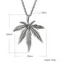 IFUAQZ Stainless Steel Hip Hop Marijuana Weed Leaf Tag Pendant Necklace for Men Women Free 24inch Chain IFUAQZ Stainless Steel Hip Hop Marijuana Weed Leaf Tag Pendant Necklace for Men Women Free 24inch Chain
