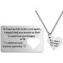 FUSTMW Couple Matching Gifts Necklace Engraved Wallet Inserts Wedding for Men Couples Jewelry for Boyfriend Girlfriend Birthday Gifts