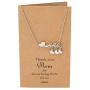 Quan Jewelry Handmade Mothers Day Gifts, Mom Daughters Necklace 2 Birds Pendant, Necklaces for Women, Presents for Mama, Grandma, Stepmom, Thank You Appreciation Birthday Card, 16-in to 18-in (3 Birds)
