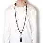 PNEIME 108 Mala Beads Necklace, 8mm Natural Stone Tibetan Prayer Beads, Yoga Meditation Beads Necklace, Hand Knotted Japa Mala PNEIME 108 Mala Beads Necklace, 8mm Natural Stone Tibetan Prayer Beads, Yoga Meditation Beads Necklace, Hand Knotted Japa Mala