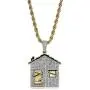 JINAO Hip Hop Trap House Pendant Iced Out Simulated Diamond Necklace with Rope Chain for Men JINAO Hip Hop Trap House Pendant Iced Out Simulated Diamond Necklace with Rope Chain for Men