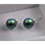 Sterling Silver Pearl Earrings Hypoallergenic Studs Round Ball Pearl Earrings White Button Pearl Beads Earrings Piercing Earrings Gift for Women,Girls