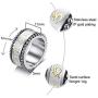 XUANPAI Stainless Steel Buddhist Mantra Om Mani Padme Hum Spniner Ring Urn Nekclace,Religion Jewelry Set