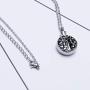 Fanery Sue Personalized Custom Tree of Life Cremation Urn Necklace for Ashes Memorial Stainless Steel Pendant