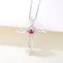 YL Celtic Knot Cross Necklace Sterling Silver Cubic Zirconia Loop Infinity Pendant Dancing Bristhstones Crucifix Jewelry YL Celtic Knot Cross Necklace Sterling Silver Cubic Zirconia Loop Infinity Pendant Dancing Bristhstones Crucifix Jewelry