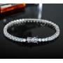 VOLUKA Cubic Zirconia Tennis Bracelet for Women White Gold/Gold/Rose Gold Plated CZ Bracelets for Men Girls 7.5in