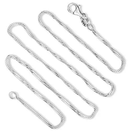 925 Sterling Silver 1.2 MM Singapore Italian Chain Necklace with Lobster Claw Clasp 16-30'' 925 Sterling Silver 1.2 MM Singapore Italian Chain Necklace with Lobster Claw Clasp 16-30''