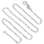 925 Sterling Silver 1.2 MM Singapore Italian Chain Necklace with Lobster Claw Clasp 16-30''