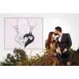 Couple Necklace Pendant Yin Yang Love Heart CZ Puzzle Matching Couple Gift for Him and Her Couple Necklace Pendant Yin Yang Love Heart CZ Puzzle Matching Couple Gift for Him and Her
