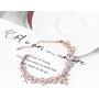 WeimanJewelry Silver/Gold/Rose Gold Plated Cubic Zirconia Round CZ Marquise Bridal Charm Bracelet for Women Bride Wedding with Extended Chain