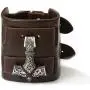 HAQUIL Viking Bracelet for Men - Viking Mjolnir Pendant - Nordic Brown Wide Leather Wristband HAQUIL Viking Bracelet for Men - Viking Mjolnir Pendant - Nordic Brown Wide Leather Wristband