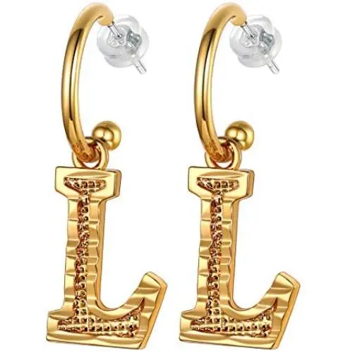 Initial Dangle Earrings Women 18K Gold Plated Personalized Alphabet 26 Letters Charm Hypoallergenic Earrings Jewelry Fashion Gift for Women Girls, Send Gift Box Initial Dangle Earrings Women 18K Gold Plated Personalized Alphabet 26 Letters Charm Hypoallergenic Earrings Jewelry Fashion Gift for Women Girls, Send Gift Box
