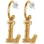 Initial Dangle Earrings Women 18K Gold Plated Personalized Alphabet 26 Letters Charm Hypoallergenic Earrings Jewelry Fashion Gift for Women Girls, Send Gift Box