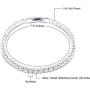 Savlano 14K Gold Plated Cubic Zirconia Round 4MM Classic Tennis 7.5 in Bracelet For Women (3 Pack Tri-Color Set)