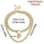 Unicra Layered Necklace Heart Pendant Choker Simple Chain Jewelry for Women and Girls Unicra Layered Necklace Heart Pendant Choker Simple Chain Jewelry for Women and Girls